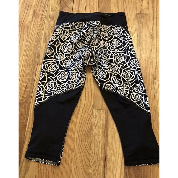 Lululemon Size 4 Real Quick Crop Posey Mosaic Black Full-On Luxtreme - Picture 4 of 7